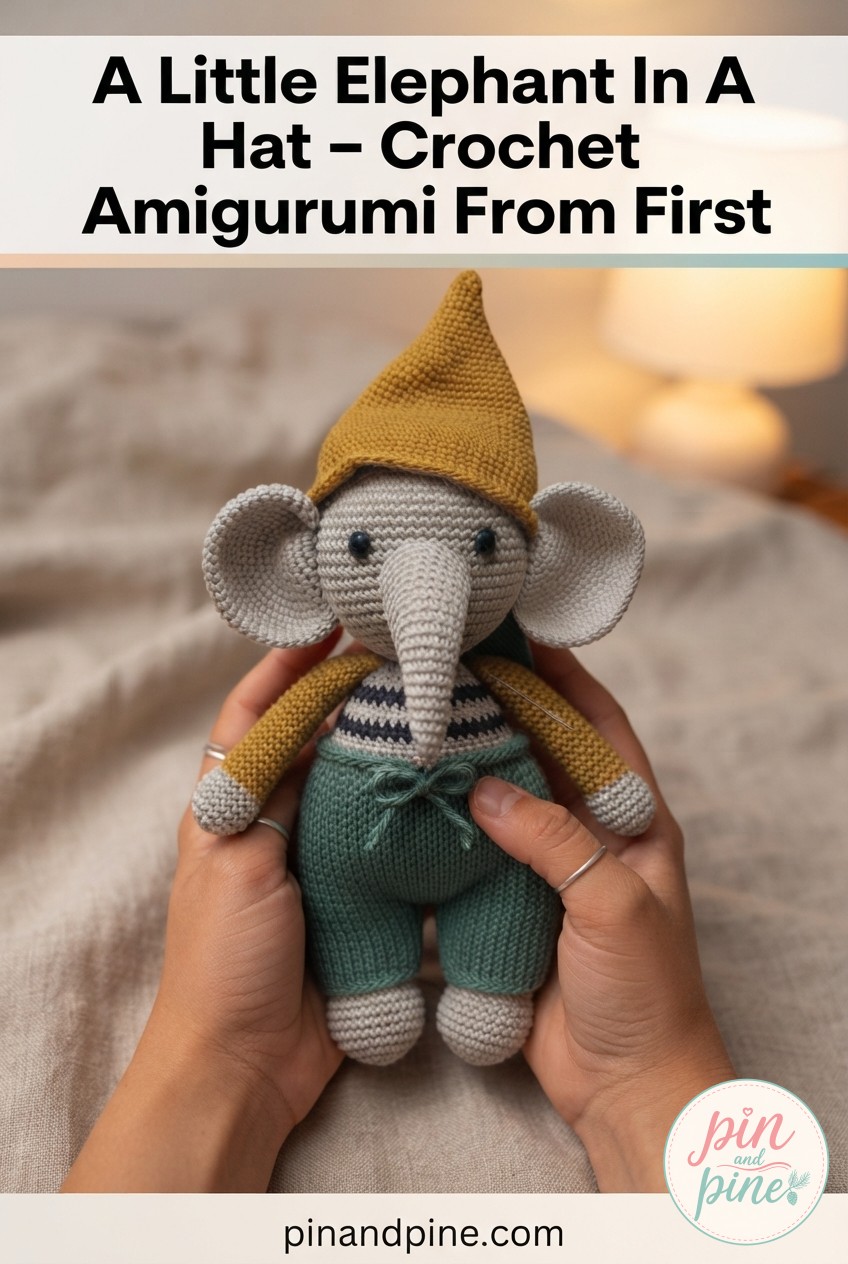 A Little Elephant In A Hat - Crochet Amigurumi From First